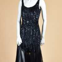 Sequin dress with chiffon flounces, Artaban
