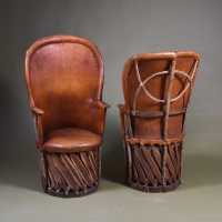 Pig Skin Armchairs, 1970s