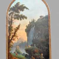 Oils on canvas Rome and Tivoli 19th century