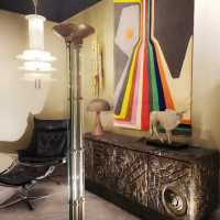 Wool carpet, Cabinet by Paul Evans, Falcon Chair by Sigurd Resell