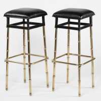 Adnet Pair of Bar Stools