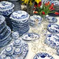 French blue faience from Creil-Montereau