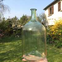 Large and high blown glass bottle, with a capacity of approximately 6 liters (Mathusalem), glassware XVIIIth