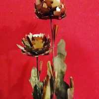brass floor lamp flowers flowers