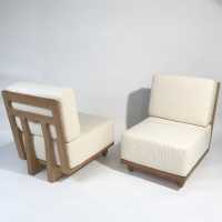 Guillerme et Chambron - lounge chair - oak - vintage -