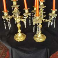 Pair of XIXth Candelabra in Gilt bronze