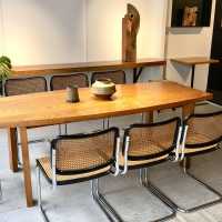 Oregon pine table by Pierre Gautier Delaye.