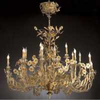 blue opaline chandelier blue flowers flowers