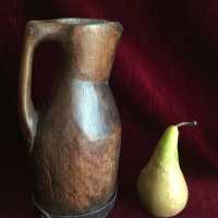 Rare monoxyl pitcher in walnut, Folk Art of Auvergne, XIXth