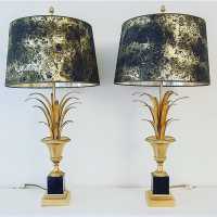 pair wall lamp golden wood wood gold iron pair light fixture