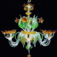 blue opaline chandelier blue flowers flowers