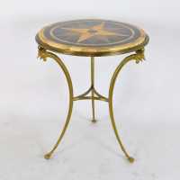 Maison Charles bronze pedestal table