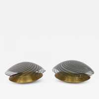 Murano glass lamps brass esperia italy 1970