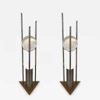lamp metal glass ball 1970 1980
