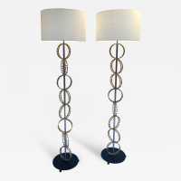 Brass metal floor lamps France 1970 1990