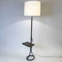 Steel floor lamp