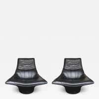 pair of gerard van den berg montis leather armchairs 1970 1980