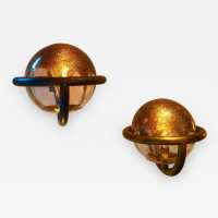 La Murrina wall lights Murano glass brass 1970 Italy