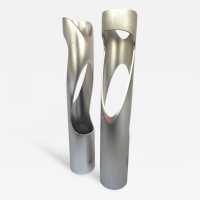 1970 metal sculpture lamp