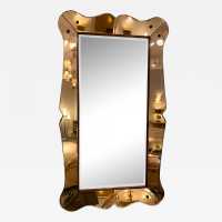 crystal mirror art fontana arte italy 1950 1960