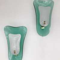 wall lights glass brass crystal art fontana arte 1950 1960