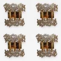 wall lights brass crystals glass palwa germany 1970 1980