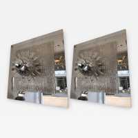 wall lights pair metal stainless steel plexiglass angelo brotto esperia italy 1970