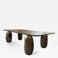 bronze coffee table sculpture france 1970