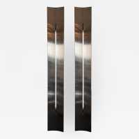 stainless steel wall lights claude parent michel boyer 1970