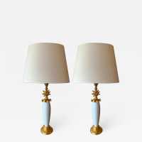 lamps pair bronze pierre casenove fondica france 1990 1980
