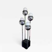 lamp metal chrome Robert Sonneman usa 1970