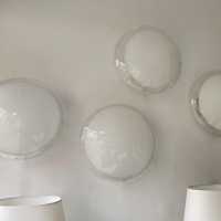 Murano glass sconces Roberto Pamio Leucos Italy 1970