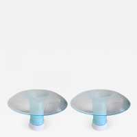 Pair lamps murano glass carlo nason selenova italy 1970