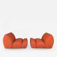 fireside chairs paloa armchairs emilio guarnacci italy 1970
