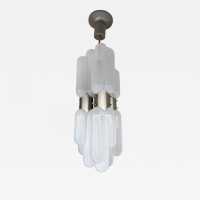 Torpedo chandelier murano glass metal carlo nason mazzega italy 1970