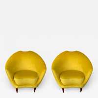 pair armchairs federico munari italy 1950 1960