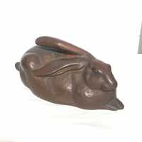 Okimono lapin en bronze - Japon