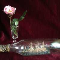Boat in a bottle, Ex-Voto, original work from Lithuania, Latvia or Estonia Russian