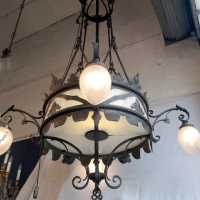 Gothic wrought iron chandelier