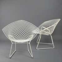 Harry Bertoia White Diamond armchair for Knoll