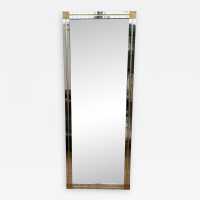 mirror brass metal chrome renato zevi romeo rega italy 1970