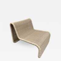 fireside chair rattan tito agnoli italy 1960 1970