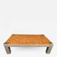 coffee table cube wood metal chrome Rolf Middelboe Gorm Lindum 1970