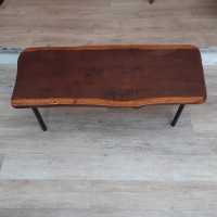 Brutalist oak coffee table