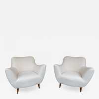armchairs pair looped fabrics guglielmo veronesi italy 1950 1960