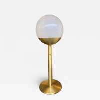 Brass and opaline P428 floor lamp by Pia Guidetti Crippa for LUCI. Italy 1970
