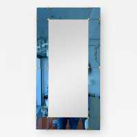 blue mirror crystal art fontana arte italy 1960 1950