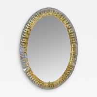 mirror glass golden crystal art fontana arte italy 1960 1970