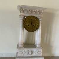 Portico clock in alabaster