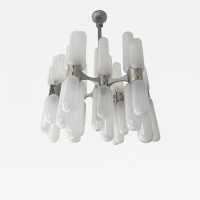 torpedo chandelier carlo nason aldo mazzega murano glass metal italy